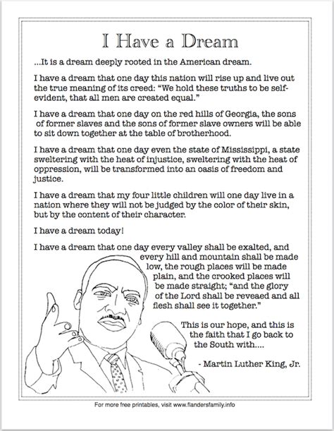 I Have A Dream Printable